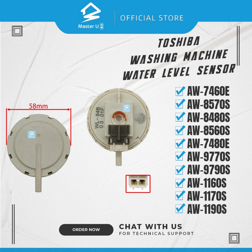 WL84B TOSHIBA WASHING MACHINE WATER LEVEL SENSOR AW7460E/AW8570S/AW