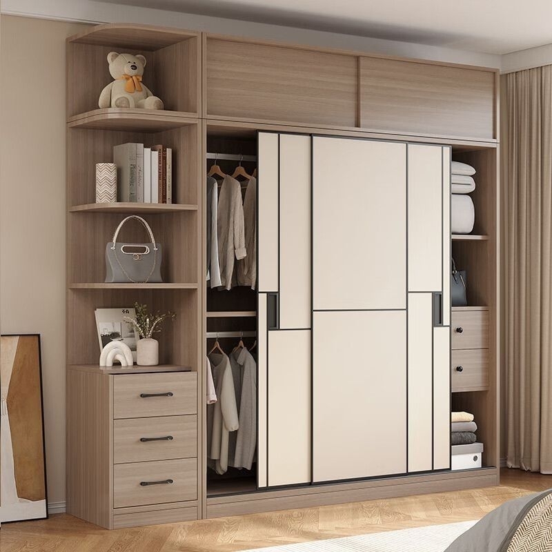Wardrobe storage cabinet bedroom cabinet home rental room simple modern ...