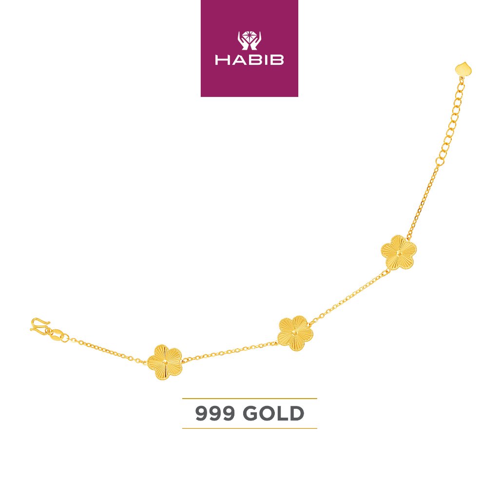 HABIB 999/24K Yellow Gold Bracelet WWGB2230823 Shopee Malaysia