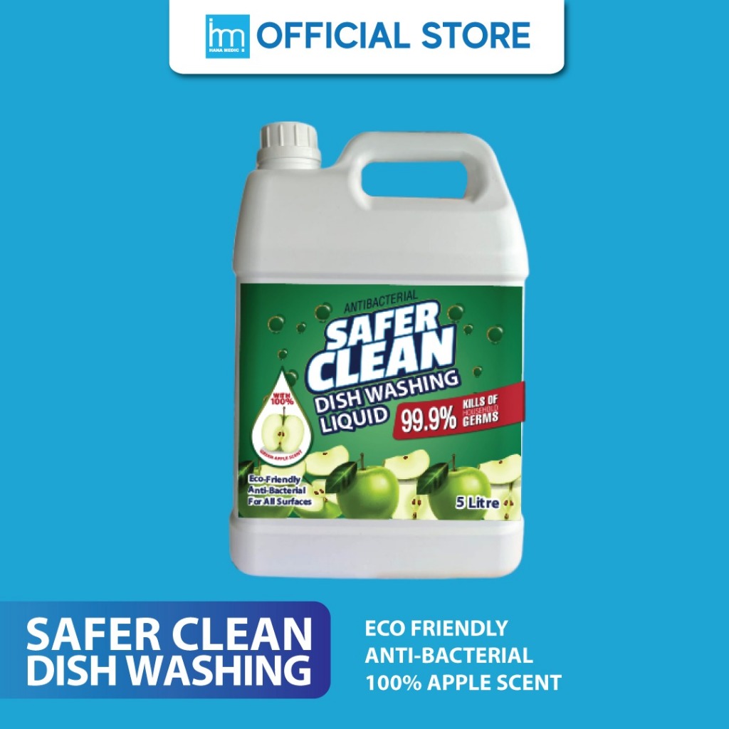 SaferClean Dishwashing Liquid 5L (Apple Scent) | Shopee Malaysia