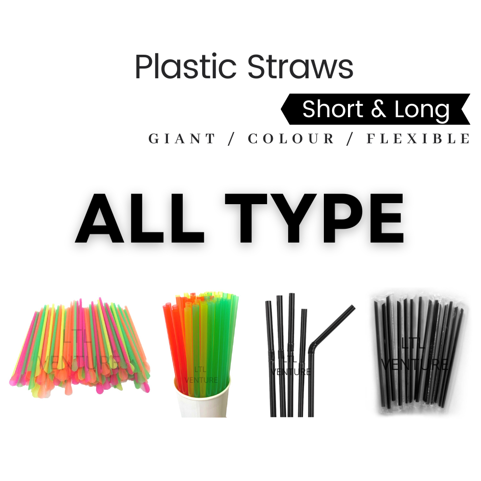 Giant/Individual Packing/Flexible Straw/Short & Long/Spoon Straw/Colour