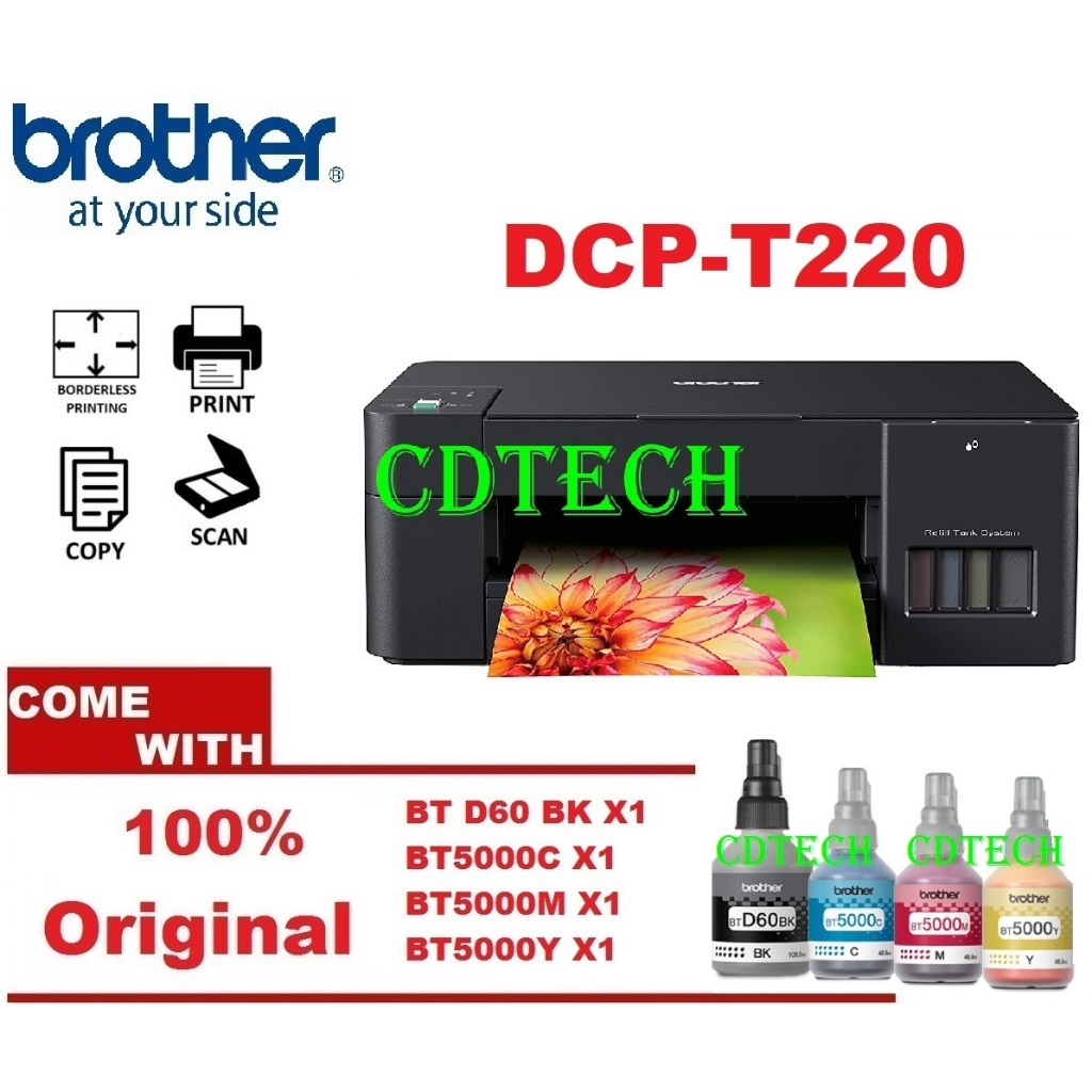 BROTHER DCP-T220 3 IN 1 INK TANK PRINTER PRINT COPY SCAN | Shopee Malaysia