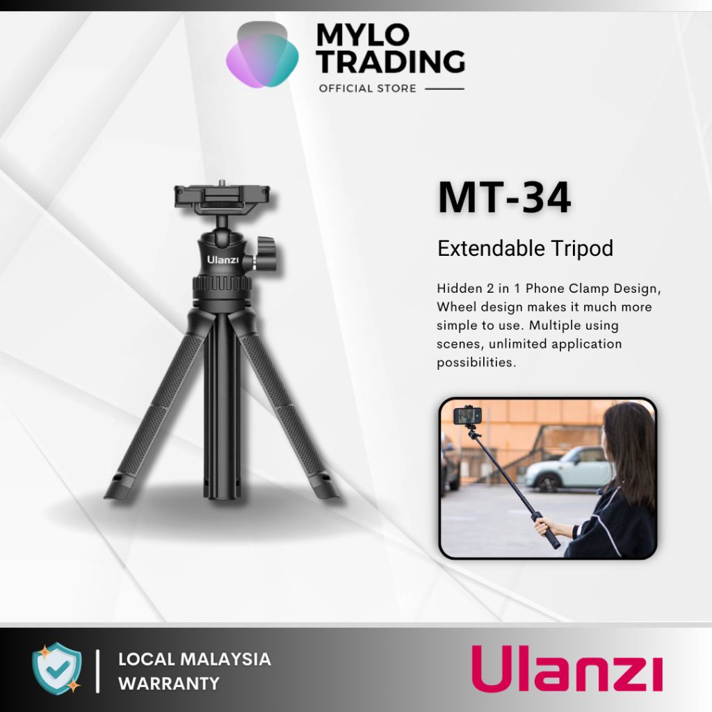 Ulanzi MT-34 | MT34 | Multi-functional Extendable Tripod 2412 | Shopee ...