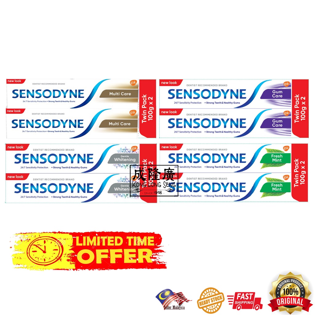 Sensodyne Toothpaste / Gum Care / Fresh Mint / WHITENING (2X100G) Shopee Malaysia