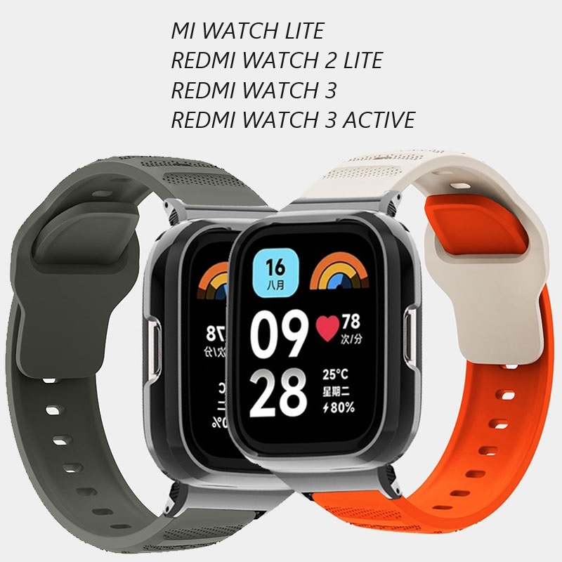 Xiaomi Mi Watch Lite Redmi Watch 2 3 4 Lite Active Rubber Soft Strap ...