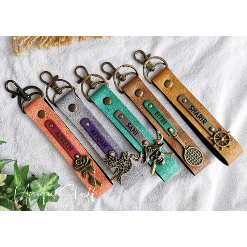 Custom Made Extra Long Key Chain with 1 charm Free Engrave Name Custom Name Shopee Malaysia