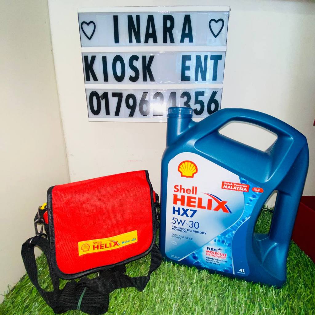 🔥 SHELL HELIX HX7 5W-30(4L) - Semi Synthetic, Minyak Hitam Kereta ...