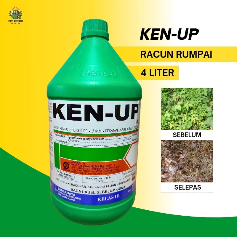 Ken Up Herbicide 4 Liter Racun Rumput Mati Akar Tahan Lama Racun Lalang ...