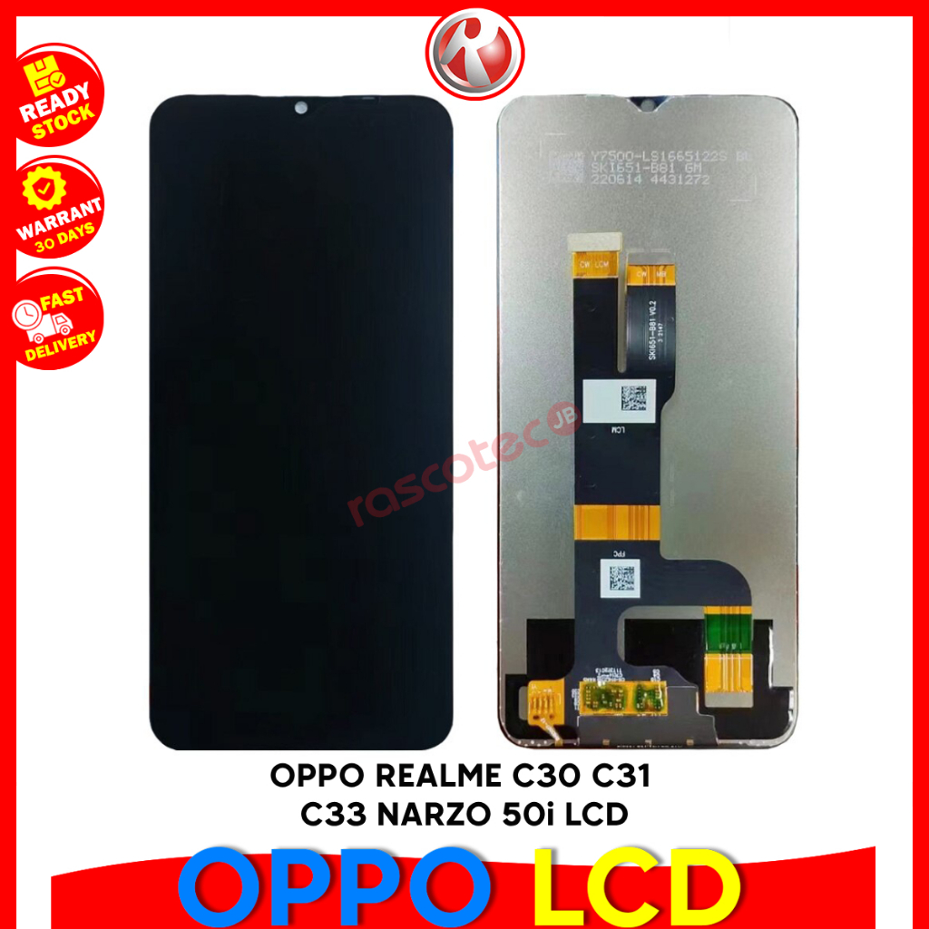 Oppo Realme C30 C31 C33 Narzo 50i Rmx3581 Rmx3623rmx3501rmx3627 Lcd