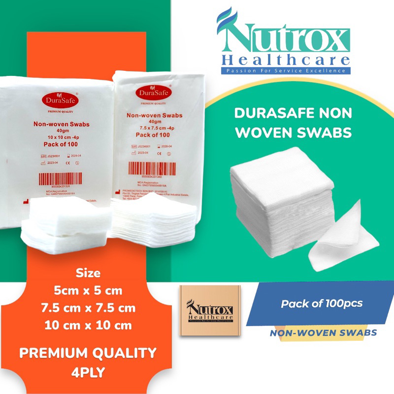 Durasafe Non Woven Gauze Swab Ply Cm X Cm Cm X Cm Cm X Cm Pcs Pack G