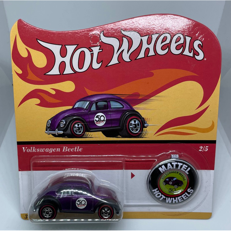 Hot Wheels Volkswagen Beetle With Collectors Button 50th Anniversary Shopee Malaysia 2530