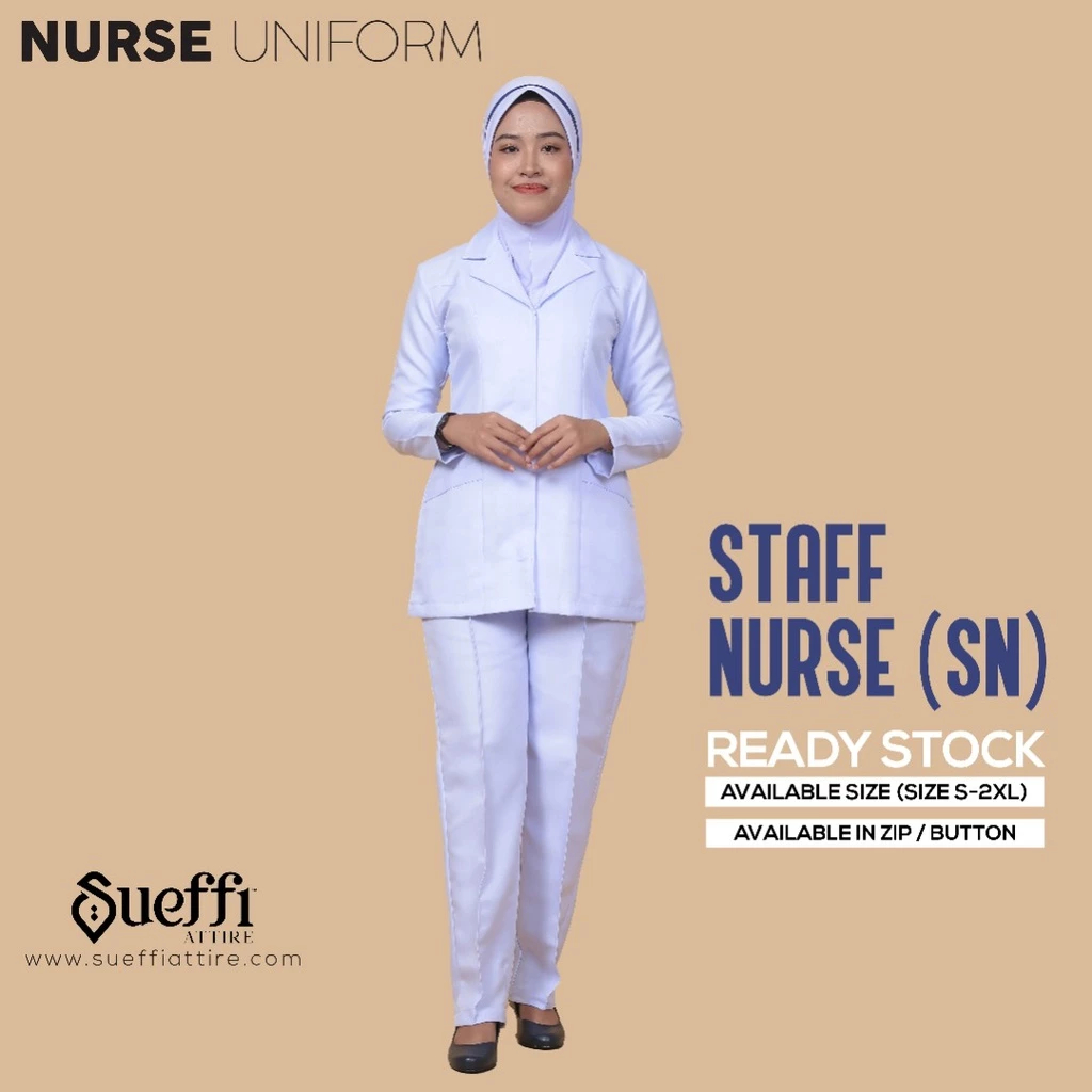 KKM Staff Nurse Uniform (Top + Bottom Set) | Shopee Malaysia