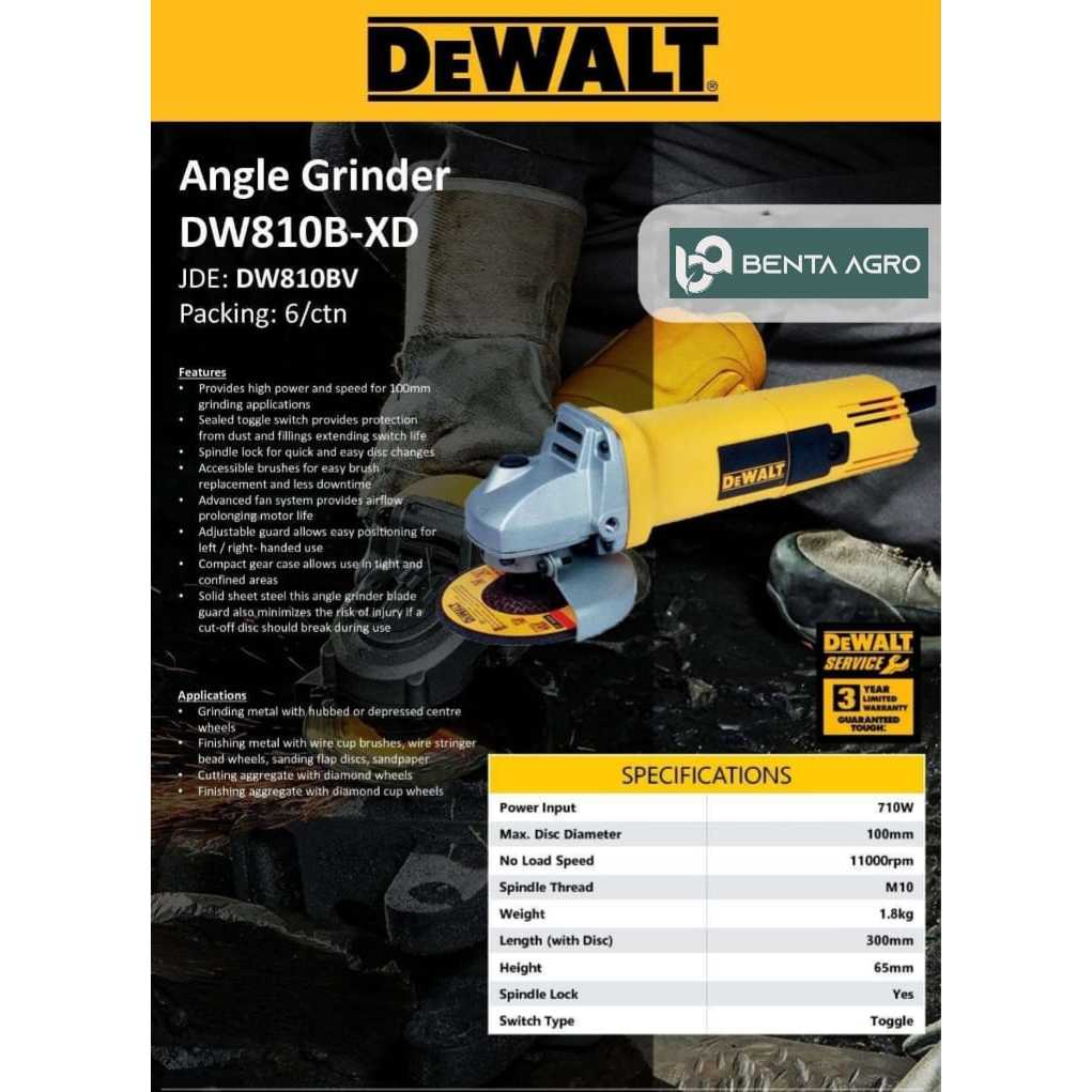 DEWALT. Angle Grinder 680w (DW810B-XD) | Shopee Malaysia