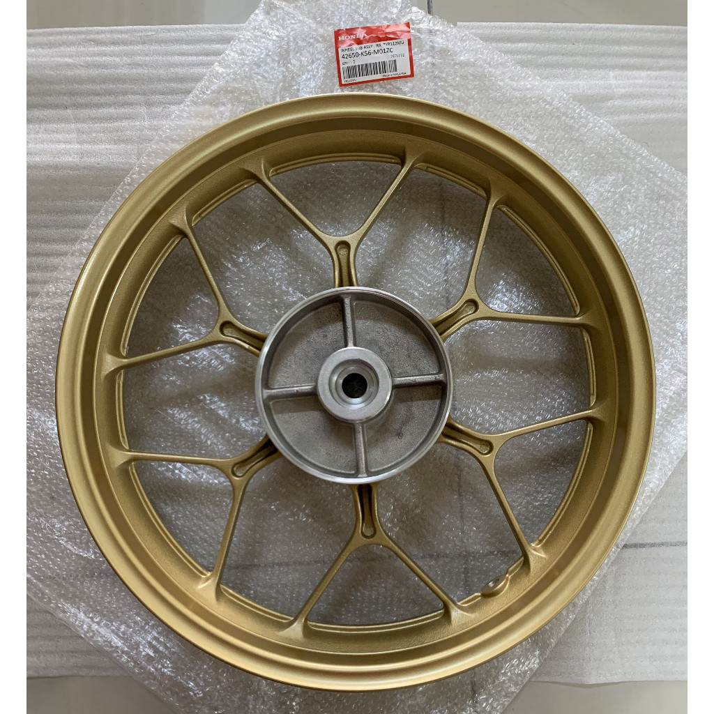 HONDA RSX150 REAR SPORT RIM/REAR CAST WHEEL GOLD ORIGINAL HONDA(REAR ...