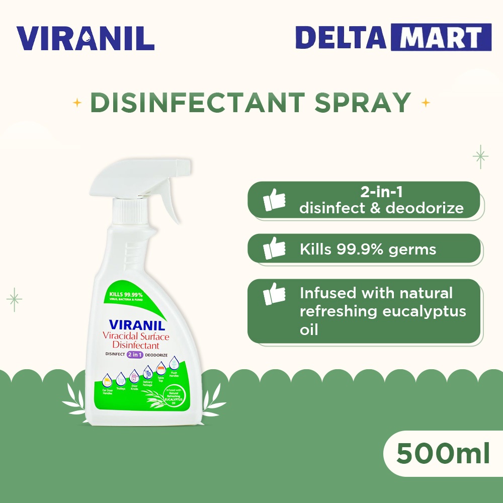 Viranil Disinfectant Spray Kill 99.99 Of Viruses, Bacteria And Fungi