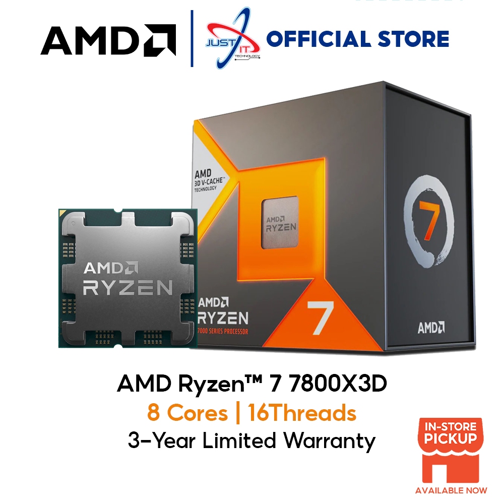 AMD RYZEN 7 7800X3D 4.2GHZ 8 CORE 16 THREAD AM5 PROCESSOR | Shopee Malaysia