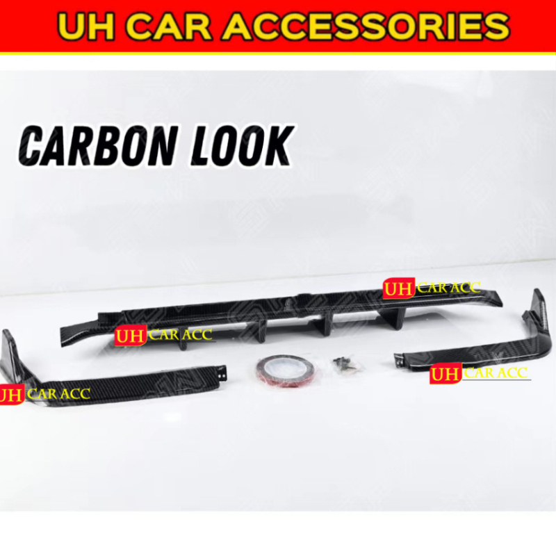 PERODUA AXIA 2023 REAR BUMPER DIFFUSER LIP V2 PU BODYKIT LIP EXTERIOR ...