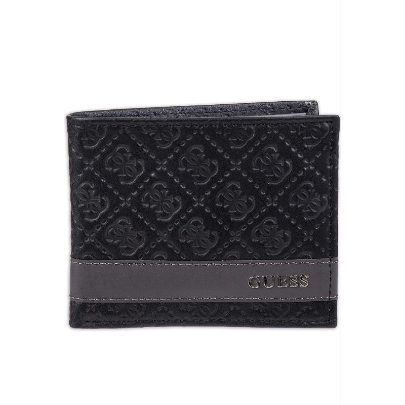 GUESS Men's Leather Slim Bifold Wallet | Shopee Malaysia