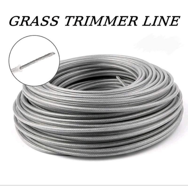 HEAVY DUTY 2.4mm Nylon Trimmer Line with steel Wire rope (ADA DAWAI ...