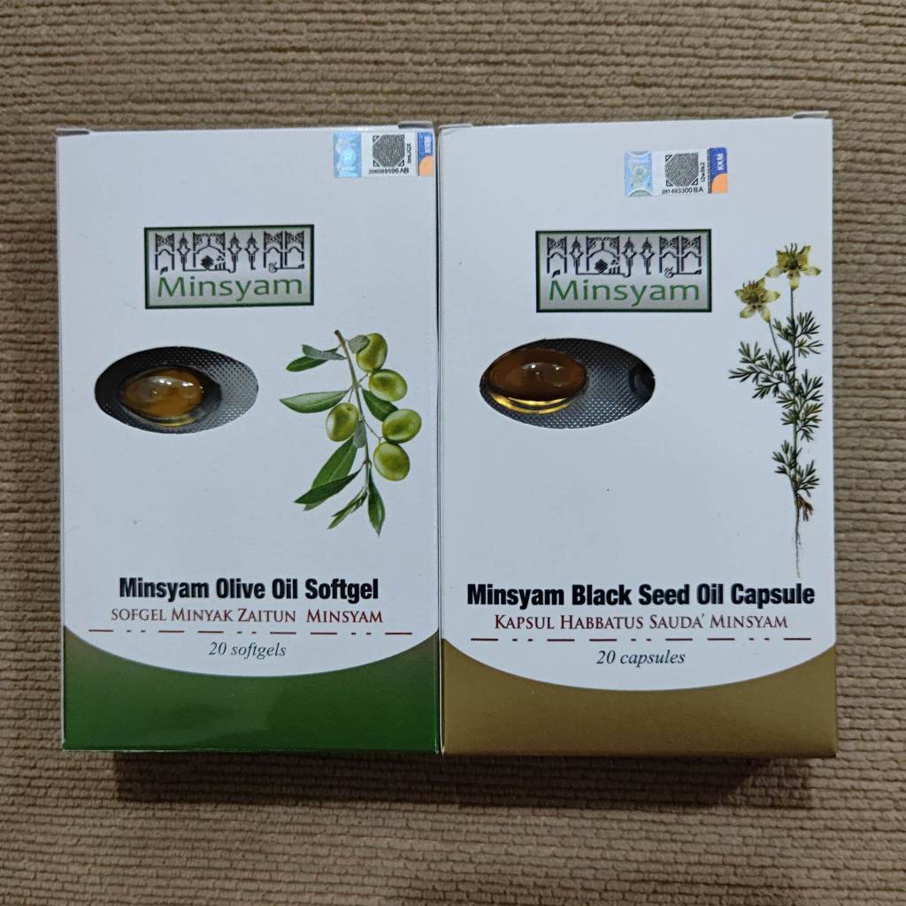 Minsyam Kapsul Habbatus Sauda’ (Black Seed Oil) / Olive Oil 20’s