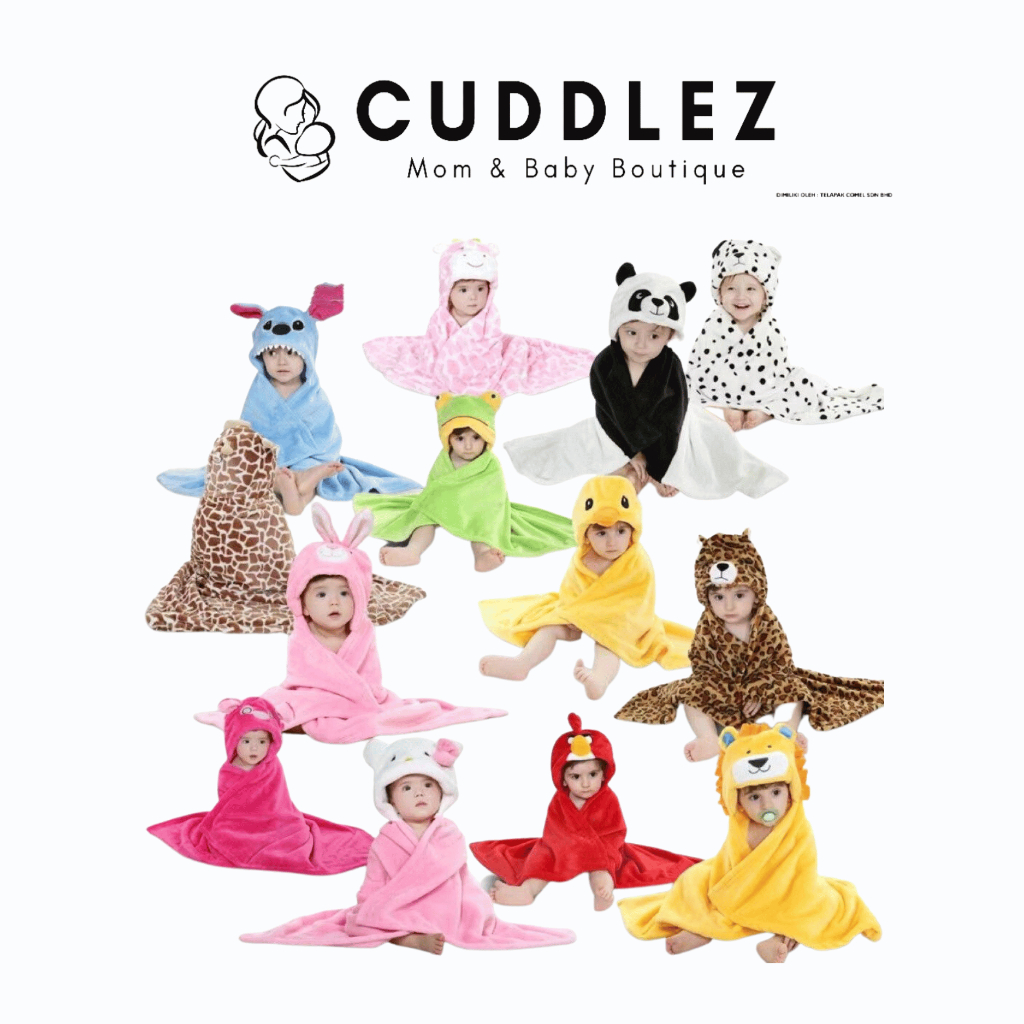BABY BLANKET HOODED NEWBORN SWADDLE HOODIE TOWEL 3D Shopee Malaysia