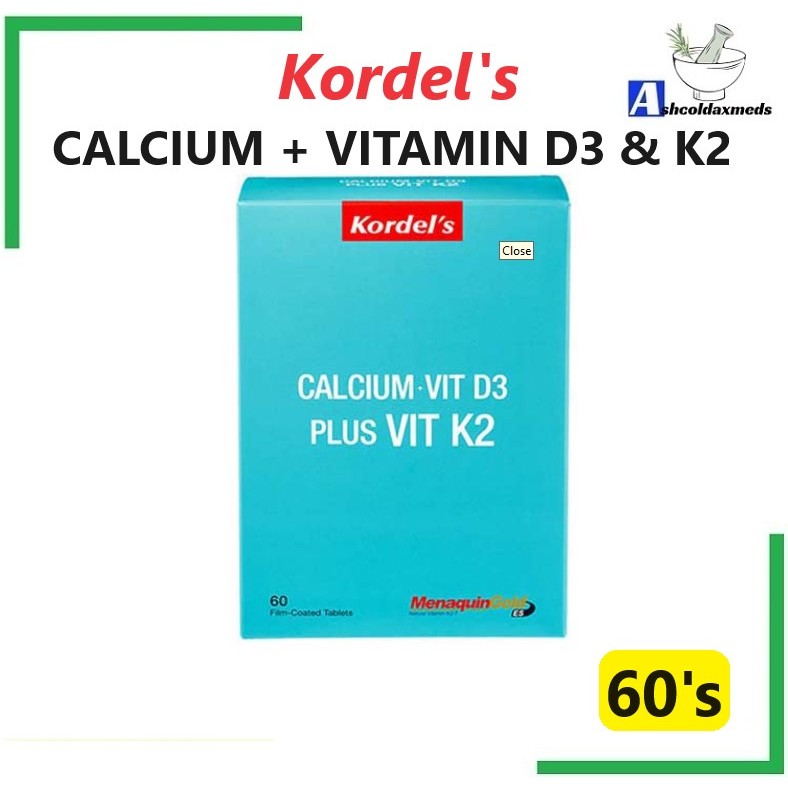 KORDELS CALCIUMVIT D3 PLUS VIT K2 60S EXP02/2026 Shopee Malaysia
