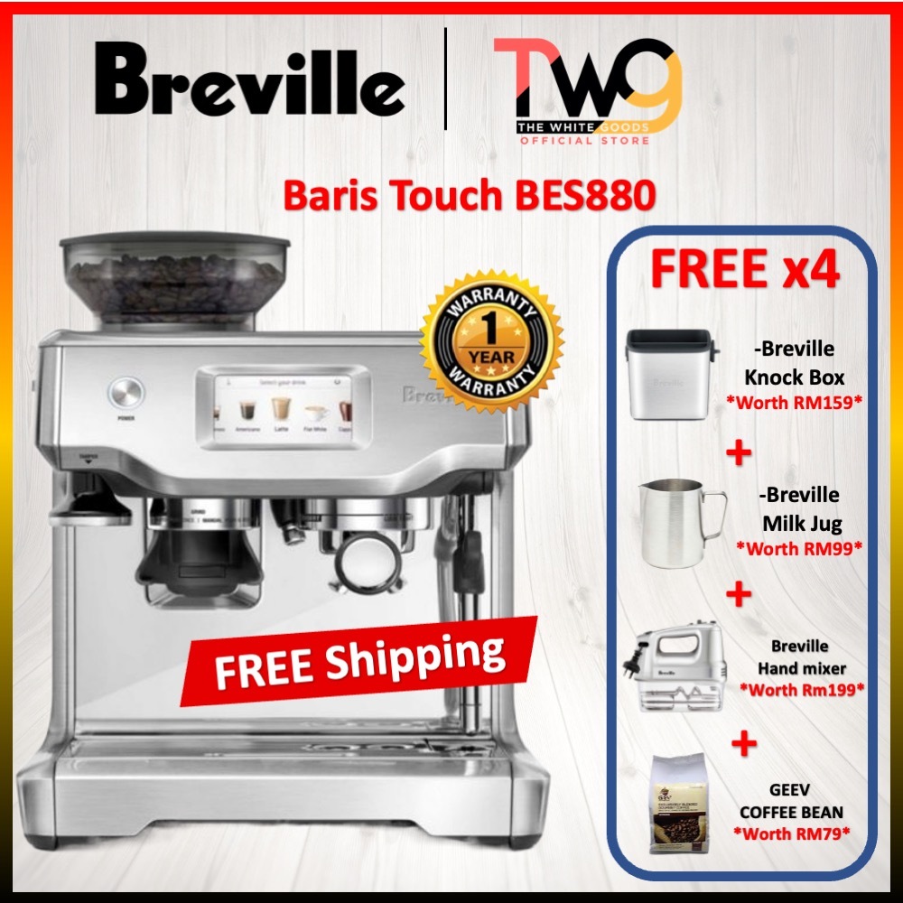 [free Shipping + 4 Gift] Breville Bes880 The Barista Touch Espresso 