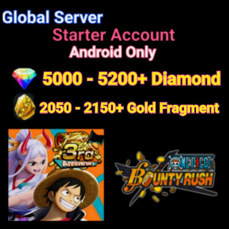 OPBR One Piece Bounty Rush Starter Account 5000+ RD for Global Version