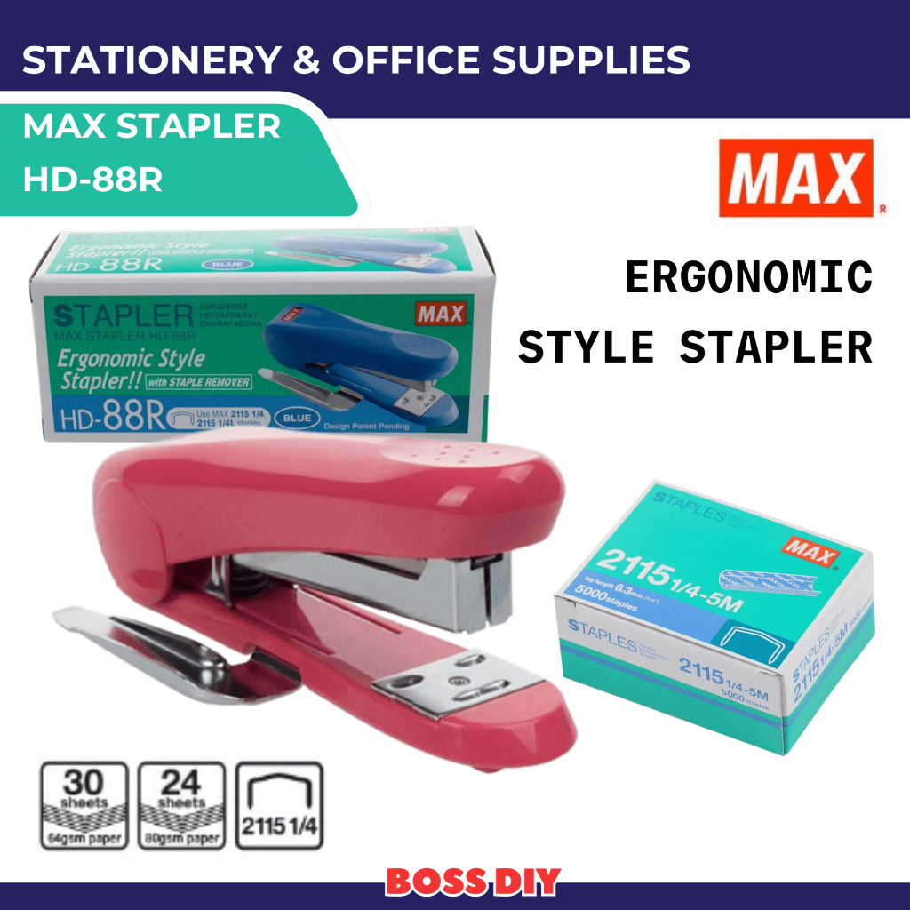MAX STAPLER HD88R capacity 30 sheets / MAX HD88 / MAX HD88R / Stapler Bullet 2115 1/45M