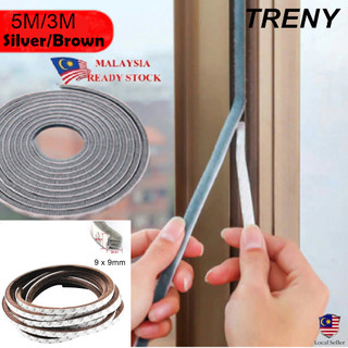 TRENY 3M Self-Adhesive Window Door Strip 9mm Brush Pile Seal Soundproof ...