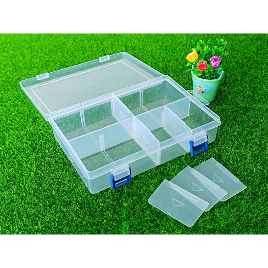 8/24 Grids] - Plastic Kotak/ Multifunctional Adjustable Plastic Box/  Transparent Storage Case/ Plastic Compartment Box