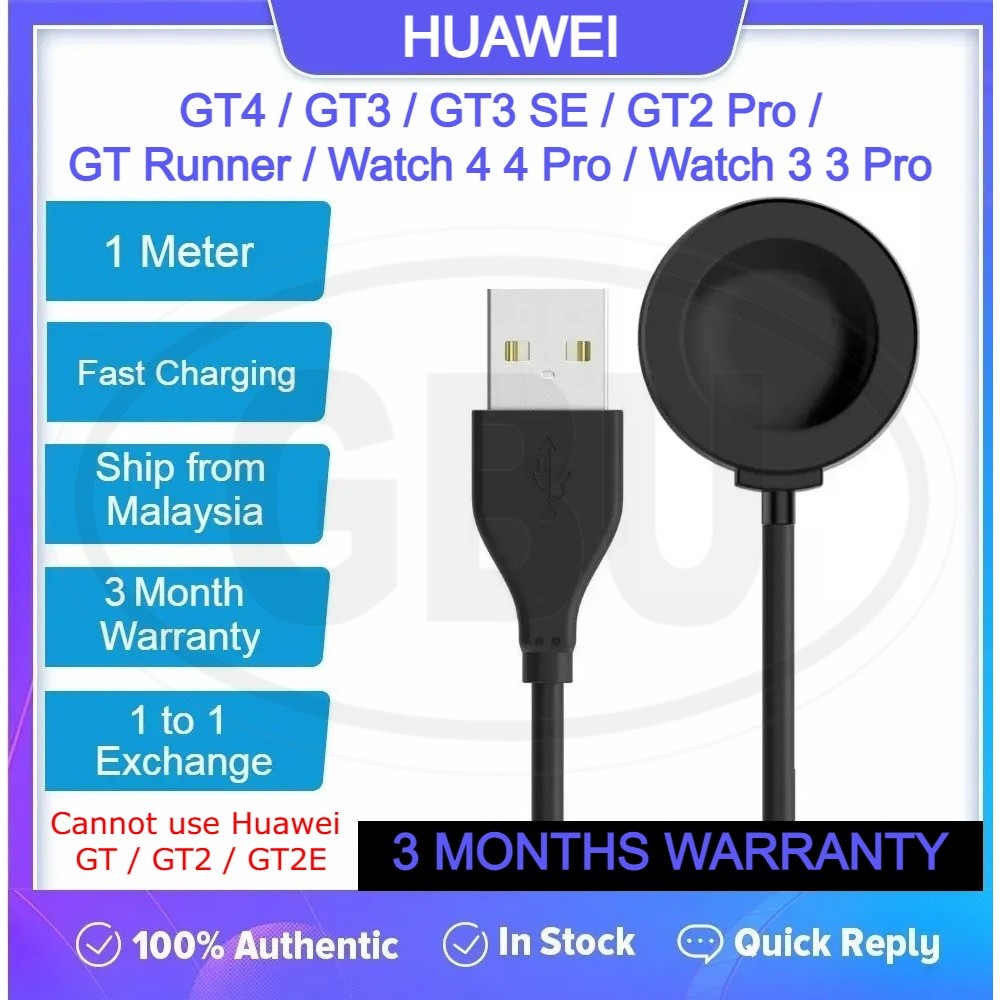 Caricatore Per Huawei Watch GT/4/3/2 - Cavo USB Veloce E Portatile | Nero