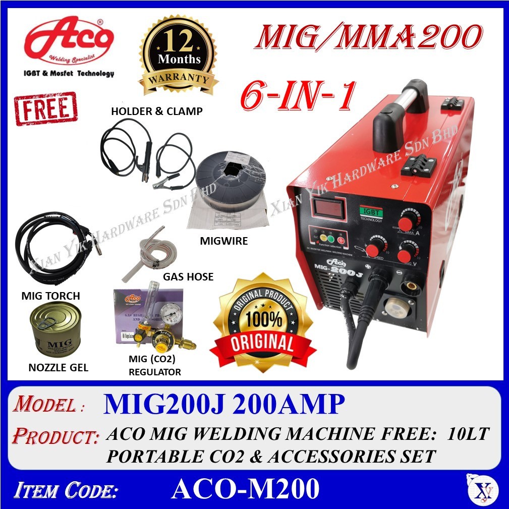 ACO-M200 | MIG200J (MIG200J-2) 200AMP ACO MIG WELDING MACHINE FREE ...