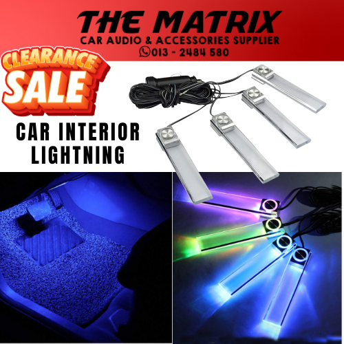 RGB Car Interior Lighting Blue Set+8 Pieces Color Set | Shopee Malaysia