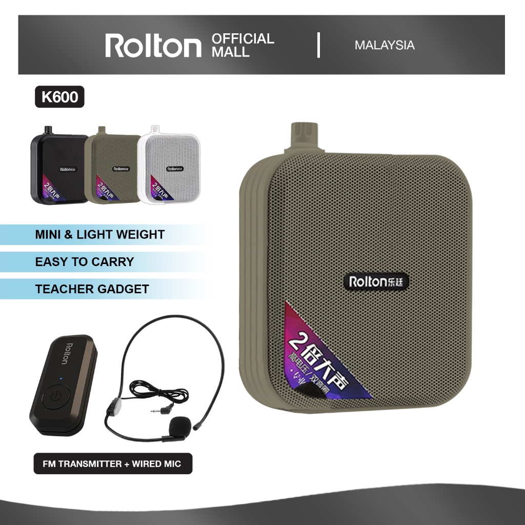 Rolton K600 Voice Amplifier (FM Trasmitter) | Teacher Speaker with ...
