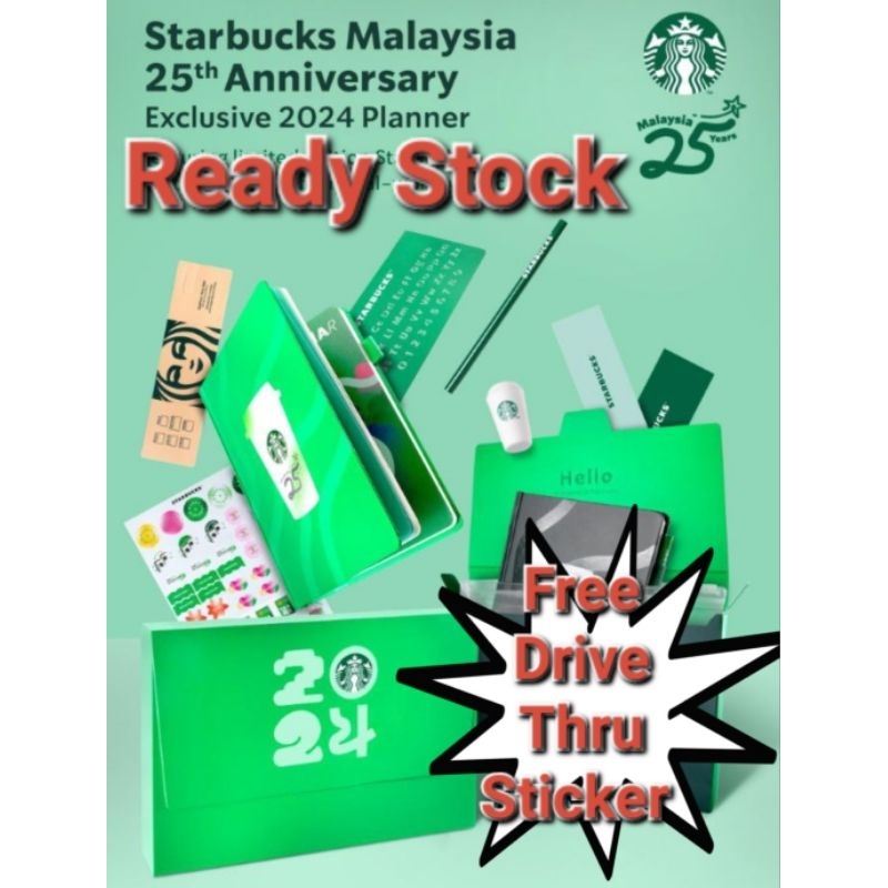 READY STOCK Starbucks Malaysia 2024 Planner Book Set Shopee Malaysia