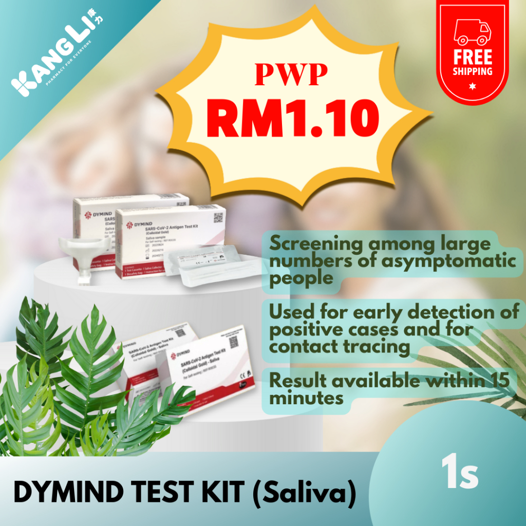 DYMIND TEST KIT (Saliva) 1's EXP15/2/20424 Shopee Malaysia