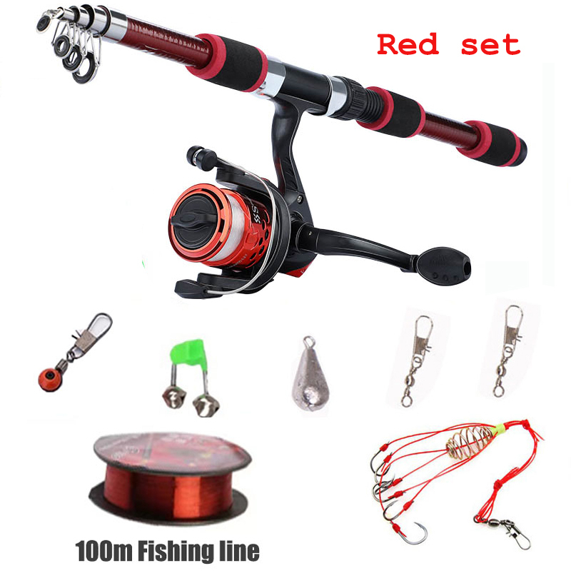 Cheap Telescopic Fishing Rod and Spinning Reel Combos for Carp