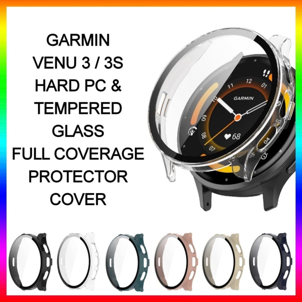 Full Protection Cover Case Screen Protector For Garmin Venu 3 3s Case Glass