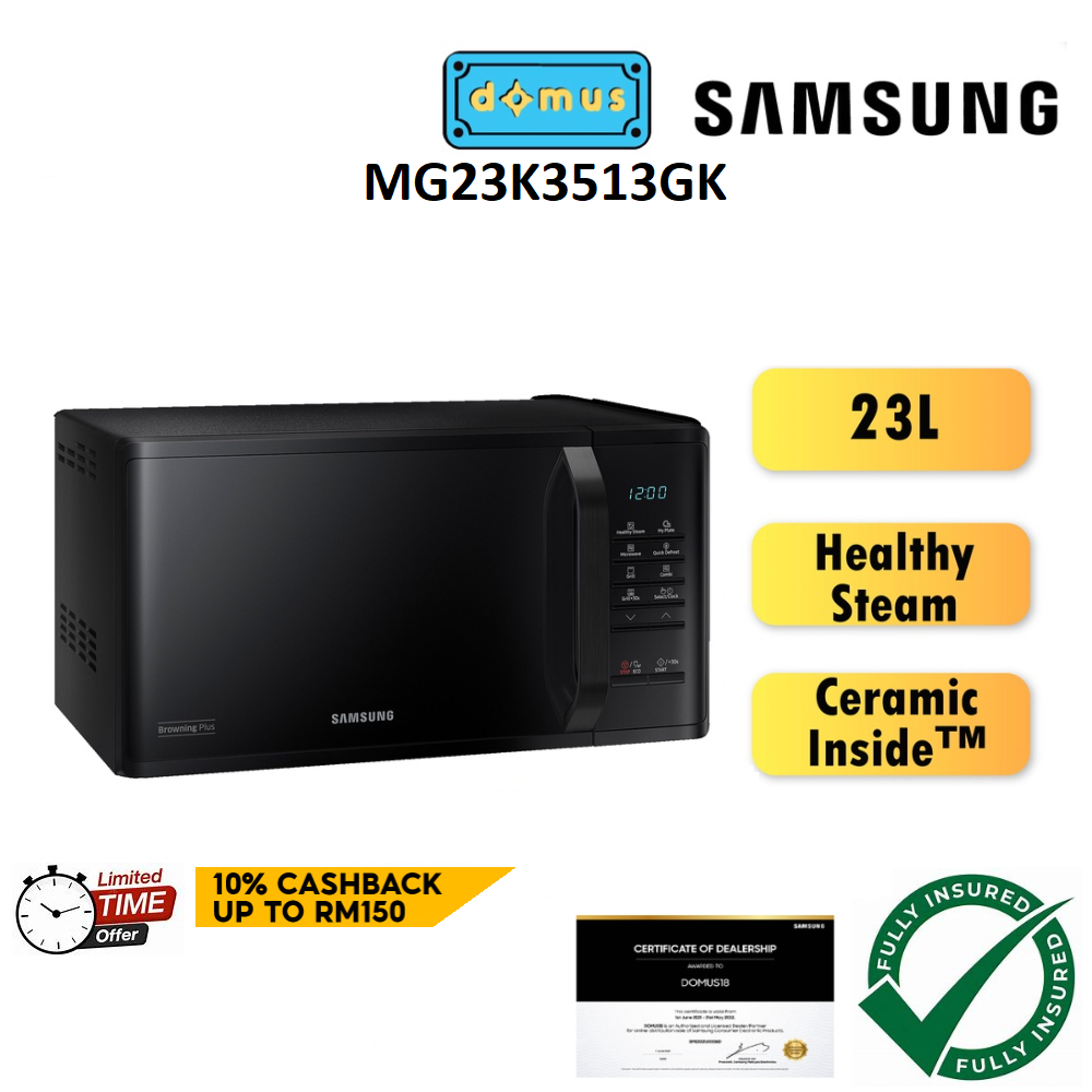 Samsung Microwave Oven with Grill 23L Healthy Steam Mikrowave Grill 微波炉