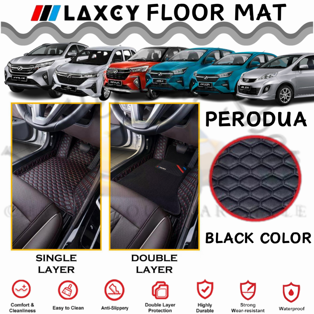 Perodua Car LAXEY Premium Carpet Full Cover Floor mat ALZA ARUZ ATIVA ...