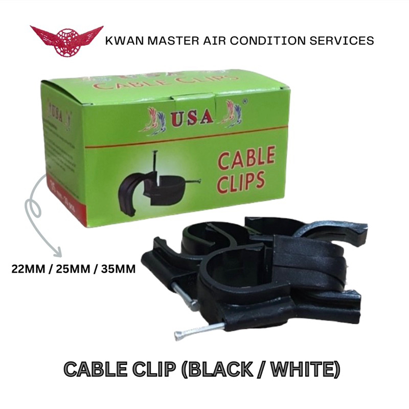 USA CABLE CLIP PVC (22MM / 25MM / 35MM) | Shopee Malaysia