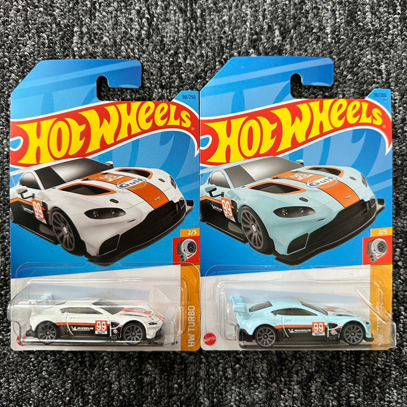 Hot Wheels Aston Martin Vantage Gte Gulf Livery Shopee Malaysia