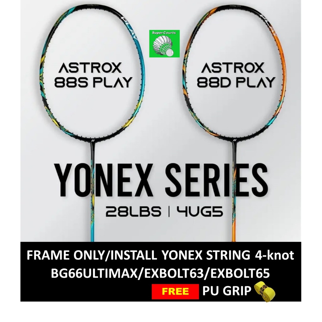 【ORIGINAL】Yonex Astrox 88D Or 88S Play (FREE INSTALL YONEX STRING 4 ...