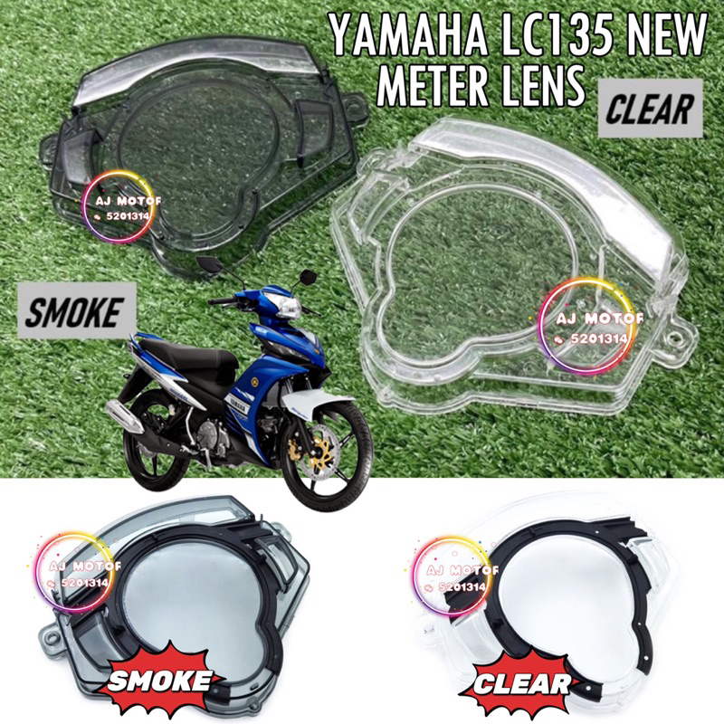 YAMAHA LC135 NEW V2 V3 V4 V5 V5 V6 V7 METER COVER LENS SMOKE HITAM LC ...