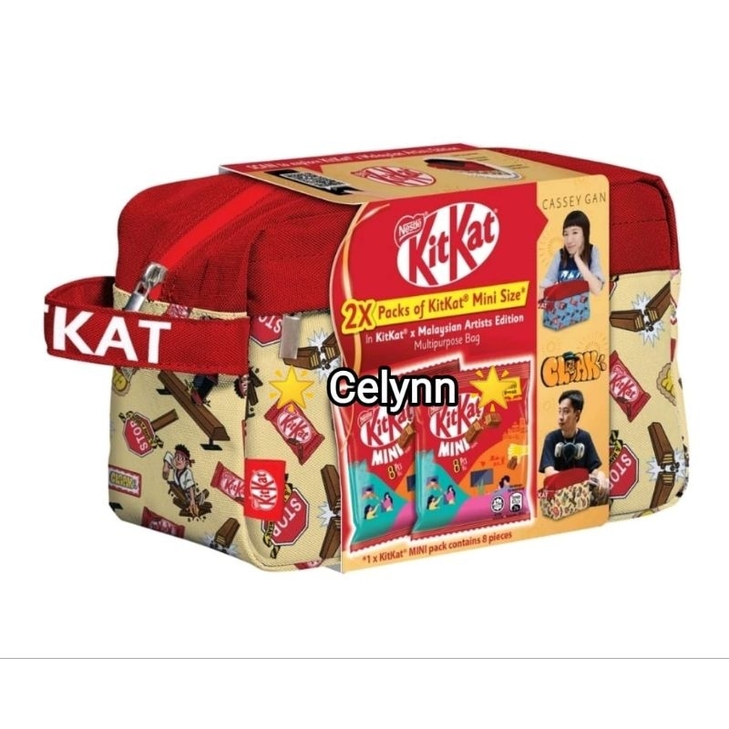 Limited Edition NESTLE KITKAT Travel Bag Pouch Multipurpose Bag for