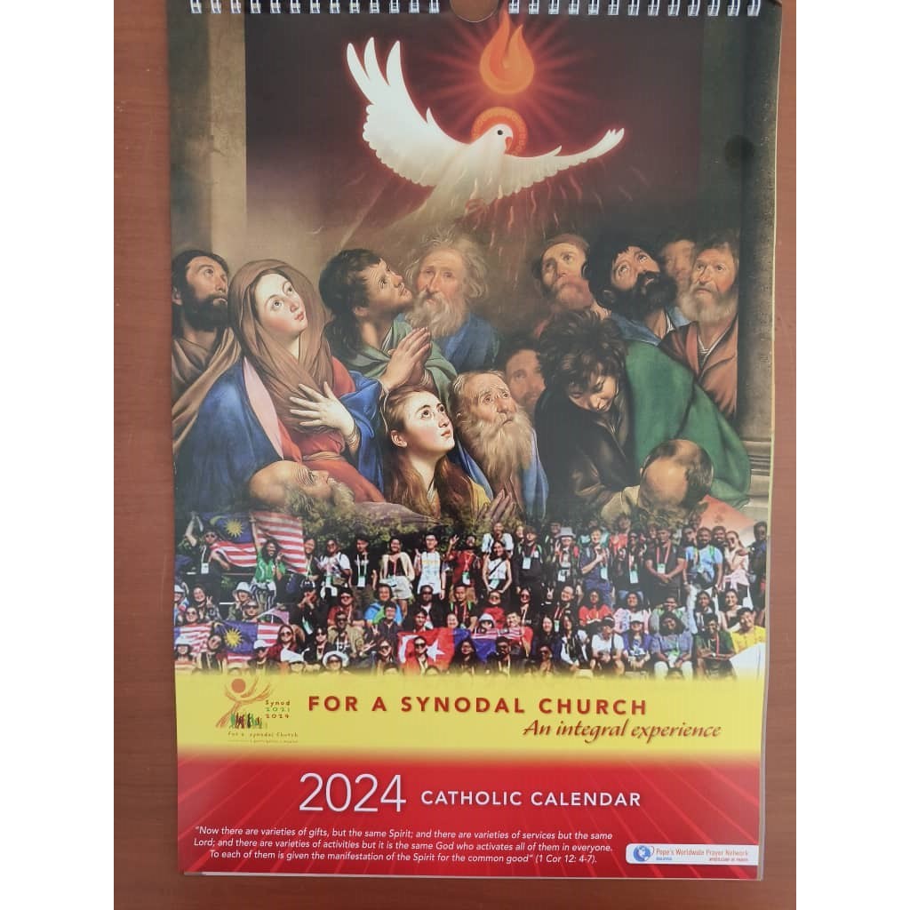 Catholic Wall Calendar 2024 ENG HERALD Shopee Malaysia