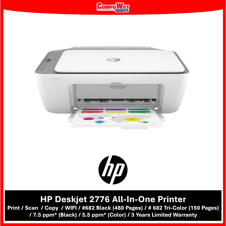 HP 2776 WIRELESS INK ADVANTAGE 3 IN 1 PRINTER -WIRELESS | Shopee Malaysia