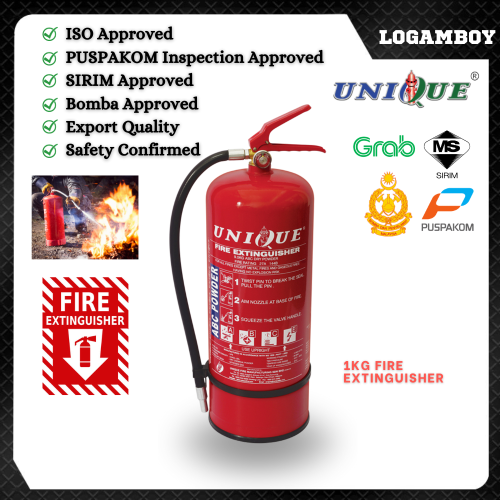 Fire Extinguisher ABC Powder Sirim Certified & Bomba Approved 1kg ...