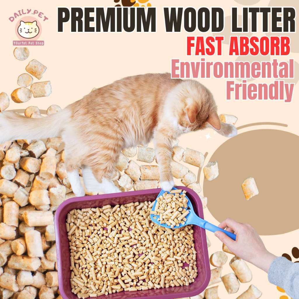 Pet Bedding 10KG Pine Wood Bedding Pinewood Palet Cat Litter